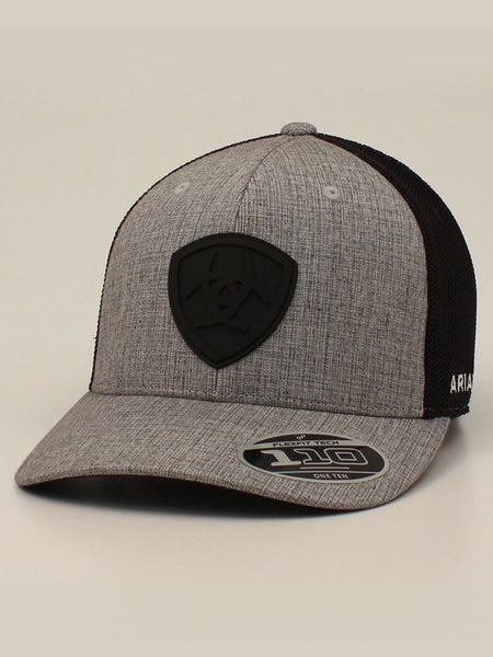 Ariat A300054007 Snapback Flexfit 110 Rubber Shield Patch Cap Charcoal front view. If you need any assistance with this item or the purchase of this item please call us at five six one seven four eight eight eight zero one Monday through Saturday 10:00a.m EST to 8:00 p.m EST