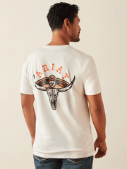 Ariat 10054829 Mens Mexicali T-Shirt Antique White back view. If you need any assistance with this item or the purchase of this item please call us at five six one seven four eight eight eight zero one Monday through Saturday 10:00a.m EST to 8:00 p.m EST