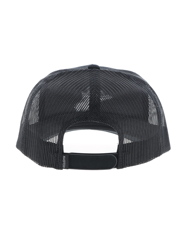 Hooey 4045T-BK WHIT High Profile Snapback Trucker Hat Black front and side view. If you need any assistance with this item or the purchase of this item please call us at five six one seven four eight eight eight zero one Monday through Saturday 10:00a.m EST to 8:00 p.m EST