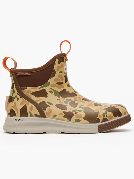 Xtratuf XADSMDCM Mens Sport Ankle Deck Boot Duck Camo side view. If you need any assistance with this item or the purchase of this item please call us at five six one seven four eight eight eight zero one Monday through Saturday 10:00a.m EST to 8:00 p.m EST