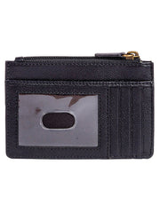 Myra Bag S-9302 Womens Kessei Hand Tooled Credit Card Holder Black back view. If you need any assistance with this item or the purchase of this item please call us at five six one seven four eight eight eight zero one Monday through Saturday 10:00a.m EST to 8:00 p.m EST