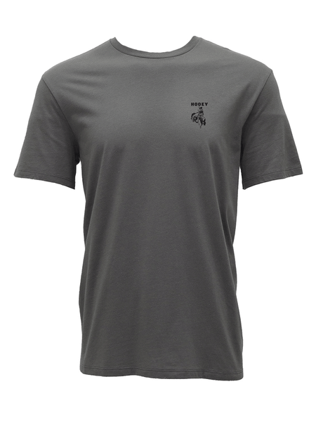Hooey HT1886DKGY Mens Lucky Rider T-Shirt Steel Grey front view. If you need any assistance with this item or the purchase of this item please call us at five six one seven four eight eight eight zero one Monday through Saturday 10:00a.m EST to 8:00 p.m EST