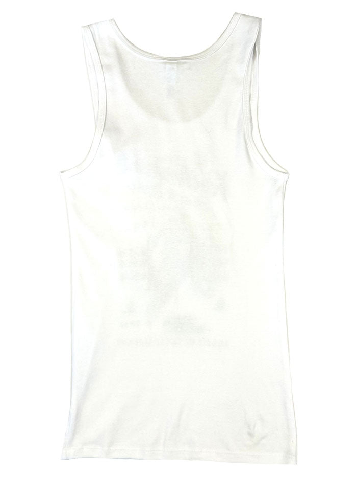 Rockmount TS-350-WHT Womens Bronc Western Tank Top White front view. If you need any assistance with this item or the purchase of this item please call us at five six one seven four eight eight eight zero one Monday through Saturday 10:00a.m EST to 8:00 p.m EST