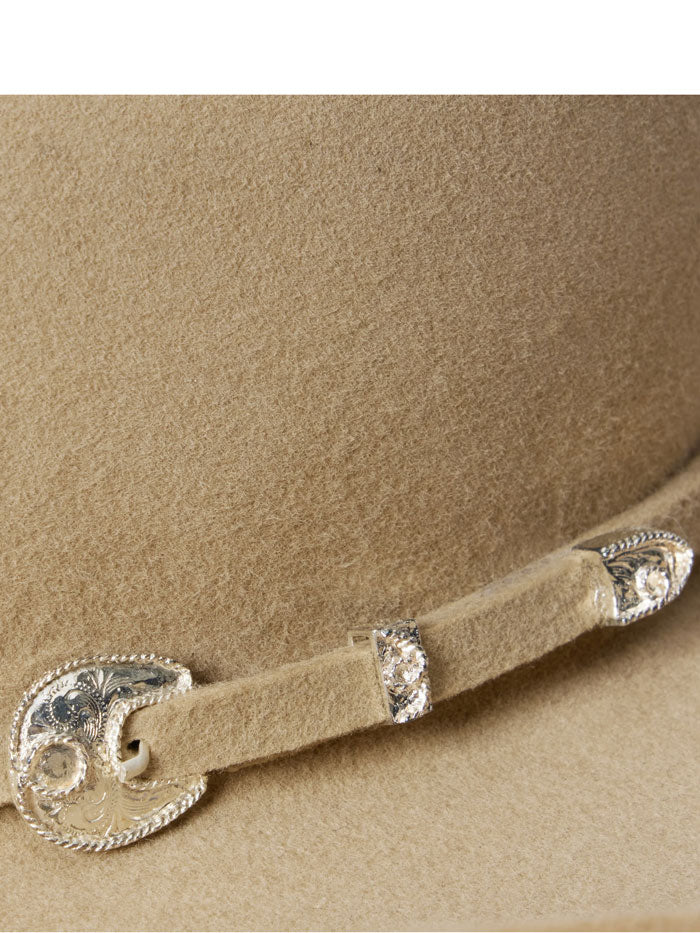 Stetson SBCRAL-754098 CORRAL 4X Buffalo Collection Felt Hat Silversand Tan side / front view. If you need any assistance with this item or the purchase of this item please call us at five six one seven four eight eight eight zero one Monday through Saturday 10:00a.m EST to 8:00 p.m EST