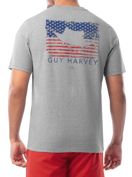 Guy Harvey GHV55727-LGH Mens Glory Sail Short Sleeve T-Shirt Light Grey Heather back view. If you need any assistance with this item or the purchase of this item please call us at five six one seven four eight eight eight zero one Monday through Saturday 10:00a.m EST to 8:00 p.m EST