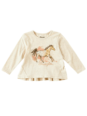 Wrangler 112322458 Infants Long Sleeve Printed TShirt Beige front view. If you need any assistance with this item or the purchase of this item please call us at five six one seven four eight eight eight zero one Monday through Saturday 10:00a.m EST to 8:00 p.m EST