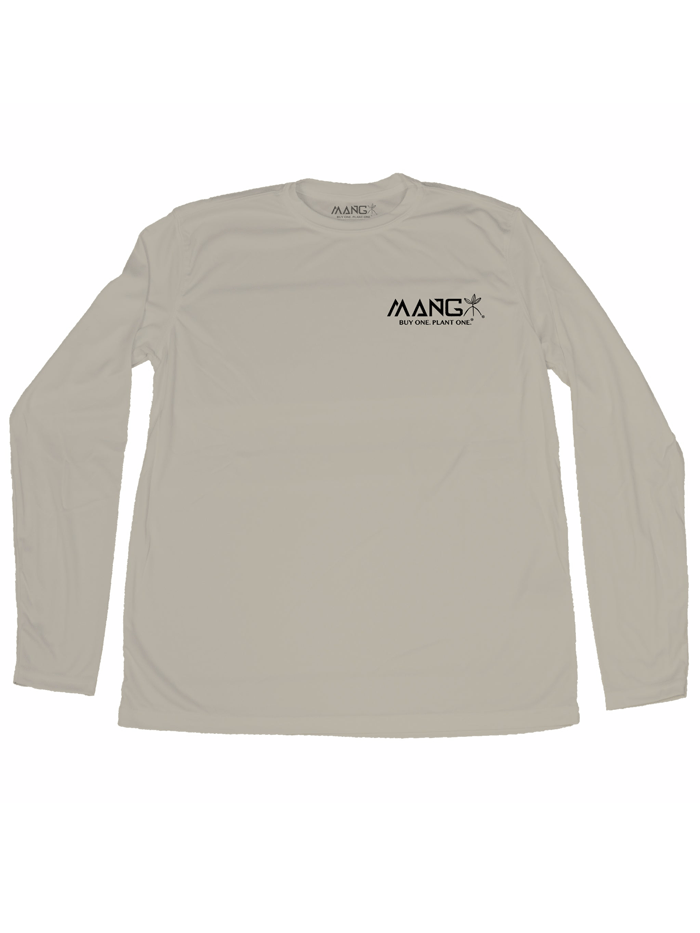 MANG MP1143LS Mens Gator MANG Long Sleeve Performance Tee Tan back view. If you need any assistance with this item or the purchase of this item please call us at five six one seven four eight eight eight zero one Monday through Saturday 10:00a.m EST to 8:00 p.m EST

