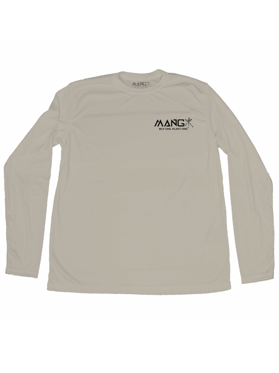 MANG MP1143LS Mens Gator MANG Long Sleeve Performance Tee Tan front view. If you need any assistance with this item or the purchase of this item please call us at five six one seven four eight eight eight zero one Monday through Saturday 10:00a.m EST to 8:00 p.m EST

