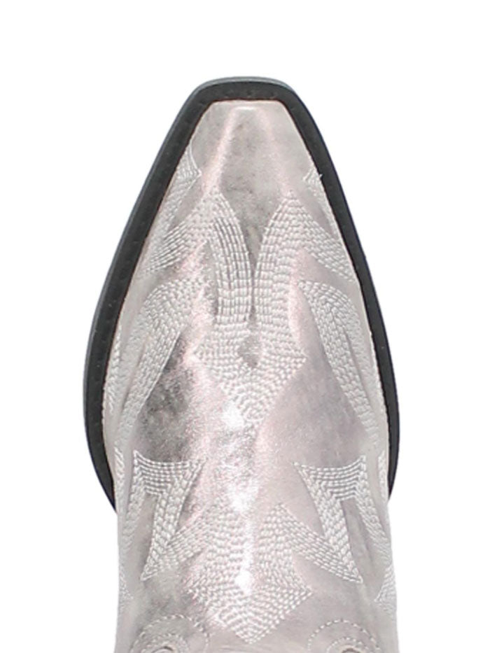 Laredo 52463 Womens DREAM GIRL Leather Boot Silver side / front view. If you need any assistance with this item or the purchase of this item please call us at five six one seven four eight eight eight zero one Monday through Saturday 10:00a.m EST to 8:00 p.m EST