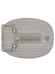 Montana Silversmiths A903 Don't Tread On Me Roped Attitude Buckle Silver back view. If you need any assistance with this item or the purchase of this item please call us at five six one seven four eight eight eight zero one Monday through Saturday 10:00a.m EST to 8:00 p.m EST