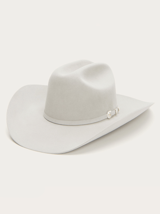 Stetson SFSHAS-754034 SHASTA 10X Premier Felt Western Hat Mist Grey front and side view. If you need any assistance with this item or the purchase of this item please call us at five six one seven four eight eight eight zero one Monday through Saturday 10:00a.m EST to 8:00 p.m EST