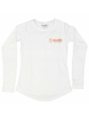 MANG WP1263LS Womens Seahorse MANG Long Sleeve Performance Tee White front view. If you need any assistance with this item or the purchase of this item please call us at five six one seven four eight eight eight zero one Monday through Saturday 10:00a.m EST to 8:00 p.m EST

