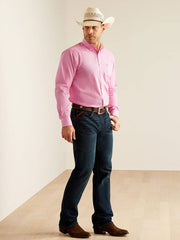 Ariat 10050529 Mens Wrinkle Free Oden Classic Fit Shirt Rose Violet side / front view. If you need any assistance with this item or the purchase of this item please call us at five six one seven four eight eight eight zero one Monday through Saturday 10:00a.m EST to 8:00 p.m EST