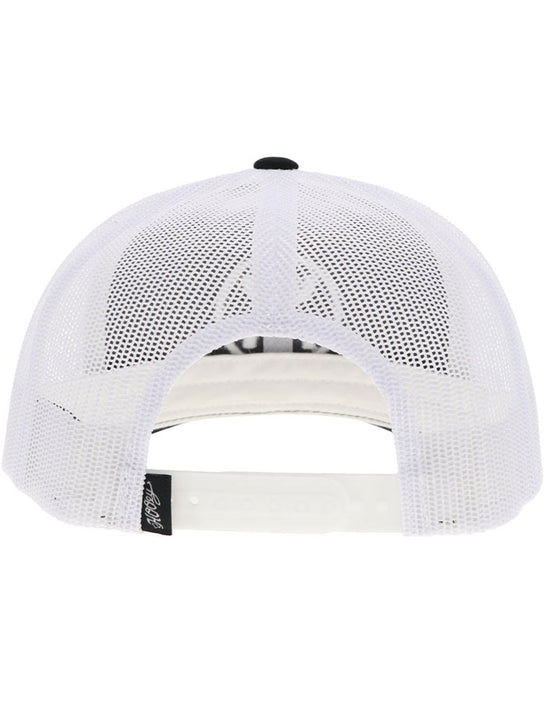 Hooey 2309T-BKWH O-CLASSIC Mid Profile Snapback Trucker Hat White And Black back view. If you need any assistance with this item or the purchase of this item please call us at five six one seven four eight eight eight zero one Monday through Saturday 10:00a.m EST to 8:00 p.m EST