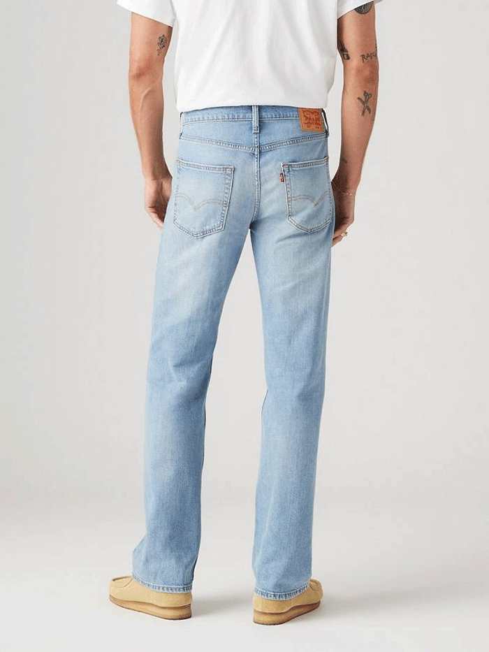 Levi's 055270723 Mens 527 Slim Stretch Boot Cut Jean Medium Wash front view. If you need any assistance with this item or the purchase of this item please call us at five six one seven four eight eight eight zero one Monday through Saturday 10:00a.m EST to 8:00 p.m EST