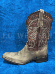 Circle G L5991 Mens Embroidery Square Toe Boot Cinnamon side view. If you need any assistance with this item or the purchase of this item please call us at five six one seven four eight eight eight zero one Monday through Saturday 10:00a.m EST to 8:00 p.m EST