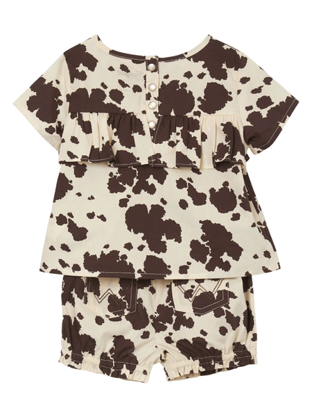 Wrangler 112344405 Baby Girl Top And Blommer Brown And Cream back view. If you need any assistance with this item or the purchase of this item please call us at five six one seven four eight eight eight zero one Monday through Saturday 10:00a.m EST to 8:00 p.m EST