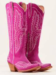 Ariat 10046859 Womens Casanova Western Boot Haute Pink Suede view of pair. If you need any assistance with this item or the purchase of this item please call us at five six one seven four eight eight eight zero one Monday through Saturday 10:00a.m EST to 8:00 p.m EST