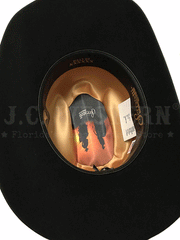 Serratelli BEAUMONT414BK 6X Felt Western Hat Black inside view. If you need any assistance with this item or the purchase of this item please call us at five six one seven four eight eight eight zero one Monday through Saturday 10:00a.m EST to 8:00 p.m EST