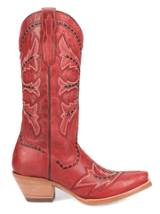 Dan Post DP7021 Womens MESA Snip Toe Leather Boot Red side view. If you need any assistance with this item or the purchase of this item please call us at five six one seven four eight eight eight zero one Monday through Saturday 10:00a.m EST to 8:00 p.m EST