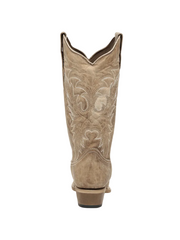Circle G L6417 Womens Leaf Embroidery Straw back view. If you need any assistance with this item or the purchase of this item please call us at five six one seven four eight eight eight zero one Monday through Saturday 10:00a.m EST to 8:00 p.m EST