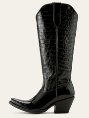 Ariat 10063992 Womens Casanova Western Boot Luxe Caviar Croc Print Black outter side view. If you need any assistance with this item or the purchase of this item please call us at five six one seven four eight eight eight zero one Monday through Saturday 10:00a.m EST to 8:00 p.m EST