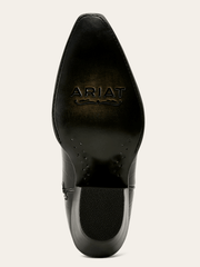 Ariat 10063992 Womens Casanova Western Boot Luxe Caviar Croc Print Black sole view. If you need any assistance with this item or the purchase of this item please call us at five six one seven four eight eight eight zero one Monday through Saturday 10:00a.m EST to 8:00 p.m EST