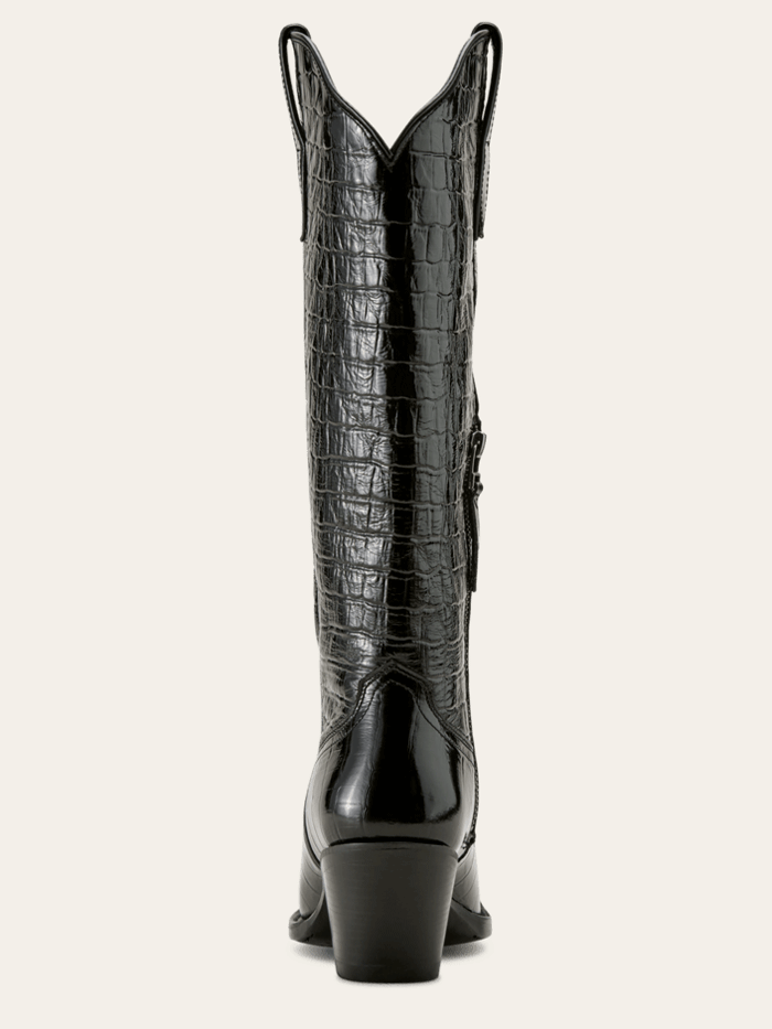 Ariat 10063992 Womens Casanova Western Boot Luxe Caviar Croc Print Black front and outter side view. If you need any assistance with this item or the purchase of this item please call us at five six one seven four eight eight eight zero one Monday through Saturday 10:00a.m EST to 8:00 p.m EST