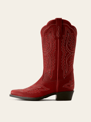 Ariat 10063928 Youth Casanova Western Boot Chili Red side view. If you need any assistance with this item or the purchase of this item please call us at five six one seven four eight eight eight zero one Monday through Saturday 10:00a.m EST to 8:00 p.m EST
