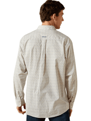 Ariat 10062240 Mens Stevy Classic Fit Shirt Cream back view. If you need any assistance with this item or the purchase of this item please call us at five six one seven four eight eight eight zero one Monday through Saturday 10:00a.m EST to 8:00 p.m EST