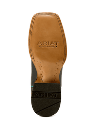 Ariat 10074376 Womens County Lane Wide Square Toe Western Boot Basic Black sole view. If you need any assistance with this item or the purchase of this item please call us at five six one seven four eight eight eight zero one Monday through Saturday 10:00a.m EST to 8:00 p.m EST