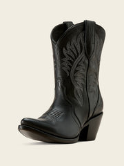 Ariat 10074388 Womens Julietta J Toe Western Boot Obsidian front and side view. If you need any assistance with this item or the purchase of this item please call us at five six one seven four eight eight eight zero one Monday through Saturday 10:00a.m EST to 8:00 p.m EST