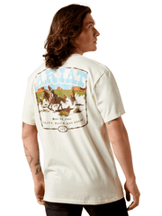 Ariat 10065901 Mens Pulp Western T-Shirt Turtledove Cream back view. If you need any assistance with this item or the purchase of this item please call us at five six one seven four eight eight eight zero one Monday through Saturday 10:00a.m EST to 8:00 p.m EST