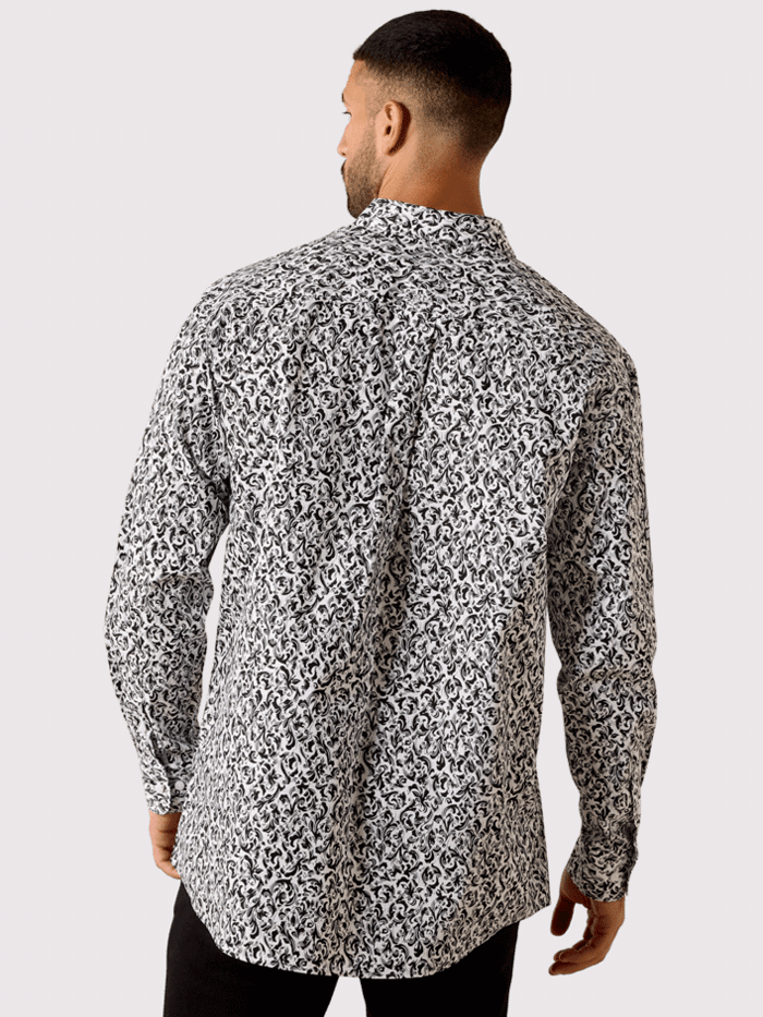 Ariat 10071029 Mens Team Janson Classic Fit Shirt Black front view. If you need any assistance with this item or the purchase of this item please call us at five six one seven four eight eight eight zero one Monday through Saturday 10:00a.m EST to 8:00 p.m EST
