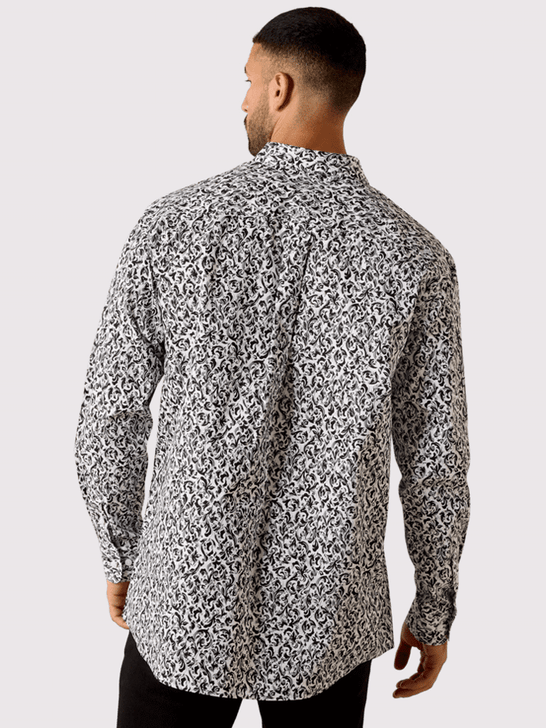 Ariat 10071029 Mens Team Janson Classic Fit Shirt Black back view. If you need any assistance with this item or the purchase of this item please call us at five six one seven four eight eight eight zero one Monday through Saturday 10:00a.m EST to 8:00 p.m EST
