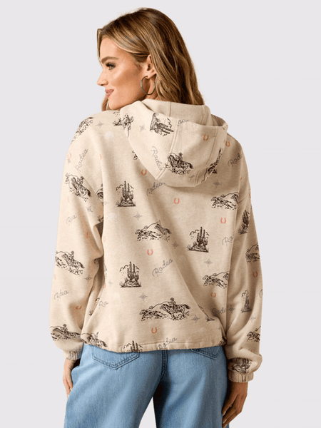 Ariat 10071164 Womens Essential Hoodie Oatmeal Heather back view. If you need any assistance with this item or the purchase of this item please call us at five six one seven four eight eight eight zero one Monday through Saturday 10:00a.m EST to 8:00 p.m EST