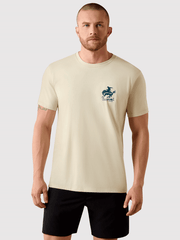 Ariat 10071200 Mens Split Freedom Painted Classic Fit T-Shirt Natural front view. If you need any assistance with this item or the purchase of this item please call us at five six one seven four eight eight eight zero one Monday through Saturday 10:00a.m EST to 8:00 p.m EST