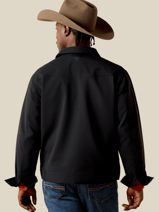 Ariat 10072732 Mens Wagoner Lightweight Jacket Black back view. If you need any assistance with this item or the purchase of this item please call us at five six one seven four eight eight eight zero one Monday through Saturday 10:00a.m EST to 8:00 p.m EST
