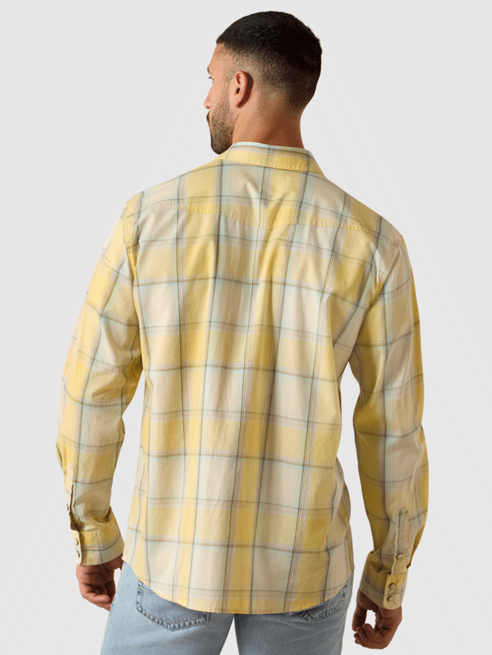 Ariat 10071644 Mens Retro Hux Fitted Snap Long Sleeve Shirt Chai Tea Plaid front view. If you need any assistance with this item or the purchase of this item please call us at five six one seven four eight eight eight zero one Monday through Saturday 10:00a.m EST to 8:00 p.m EST

