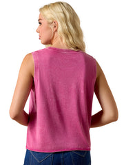 Ariat 10073546 Womens Rock N Roll Tank Rose Sorbert back view. If you need any assistance with this item or the purchase of this item please call us at five six one seven four eight eight eight zero one Monday through Saturday 10:00a.m EST to 8:00 p.m EST