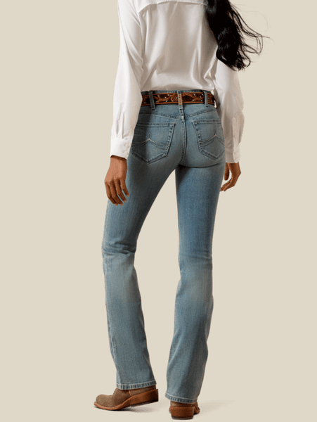 Ariat 10072973 Womens Perfect Rise Nayelli Boot Cut Jeans Brisbane Light Blue back view. If you need any assistance with this item or the purchase of this item please call us at five six one seven four eight eight eight zero one Monday through Saturday 10:00a.m EST to 8:00 p.m EST