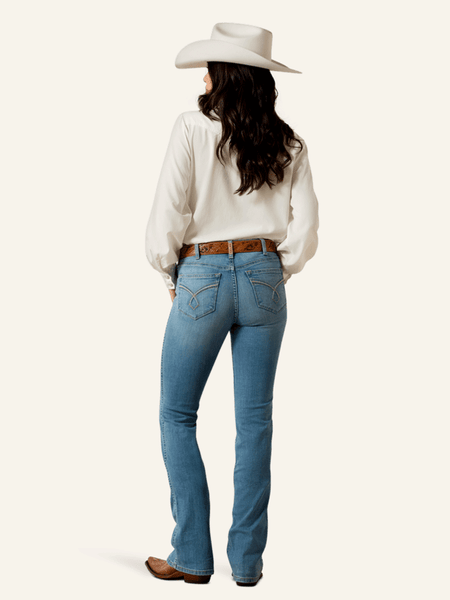 Ariat 10072978 Womens High Rise Lorena Boot Cut Jeans Tennessee back view. If you need any assistance with this item or the purchase of this item please call us at five six one seven four eight eight eight zero one Monday through Saturday 10:00a.m EST to 8:00 p.m EST
