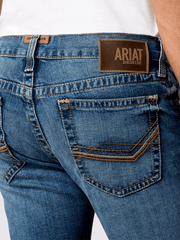Ariat 10072980 Mens M7 Slim Axel Straight Jean Livermore back close up. If you need any assistance with this item or the purchase of this item please call us at five six one seven four eight eight eight zero one Monday through Saturday 10:00a.m EST to 8:00 p.m EST