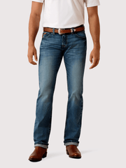Ariat 10072980 Mens M7 Slim Axel Straight Jean Livermore front view. If you need any assistance with this item or the purchase of this item please call us at five six one seven four eight eight eight zero one Monday through Saturday 10:00a.m EST to 8:00 p.m EST