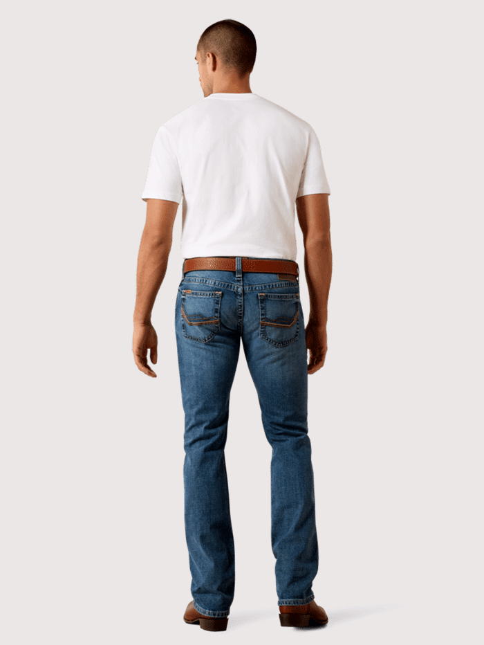 Ariat 10072980 Mens M7 Slim Axel Straight Jean Livermore front view. If you need any assistance with this item or the purchase of this item please call us at five six one seven four eight eight eight zero one Monday through Saturday 10:00a.m EST to 8:00 p.m EST