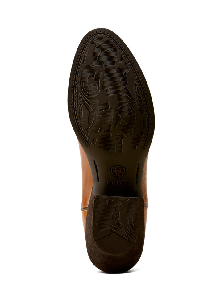 Ariat 10080379 Womens Heritage Noir R Toe Western Boot Dressy Cognac side / front view. If you need any assistance with this item or the purchase of this item please call us at five six one seven four eight eight eight zero one Monday through Saturday 10:00a.m EST to 8:00 p.m EST
