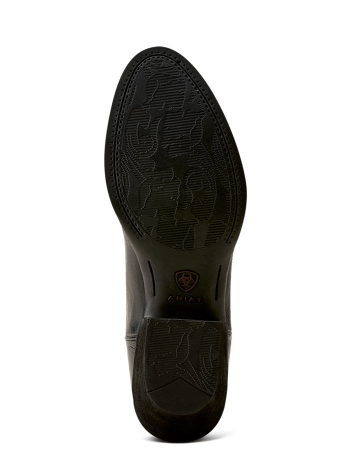 Ariat 10080380 Womens Heritage Noir R Toe Western Boot Dressy Black side / front view. If you need any assistance with this item or the purchase of this item please call us at five six one seven four eight eight eight zero one Monday through Saturday 10:00a.m EST to 8:00 p.m EST