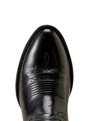 Ariat 10080380 Womens Heritage Noir R Toe Western Boot Dressy Black toe view. If you need any assistance with this item or the purchase of this item please call us at five six one seven four eight eight eight zero one Monday through Saturday 10:00a.m EST to 8:00 p.m EST