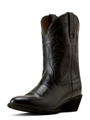 Ariat 10080380 Womens Heritage Noir R Toe Western Boot Dressy Black side / front view. If you need any assistance with this item or the purchase of this item please call us at five six one seven four eight eight eight zero one Monday through Saturday 10:00a.m EST to 8:00 p.m EST