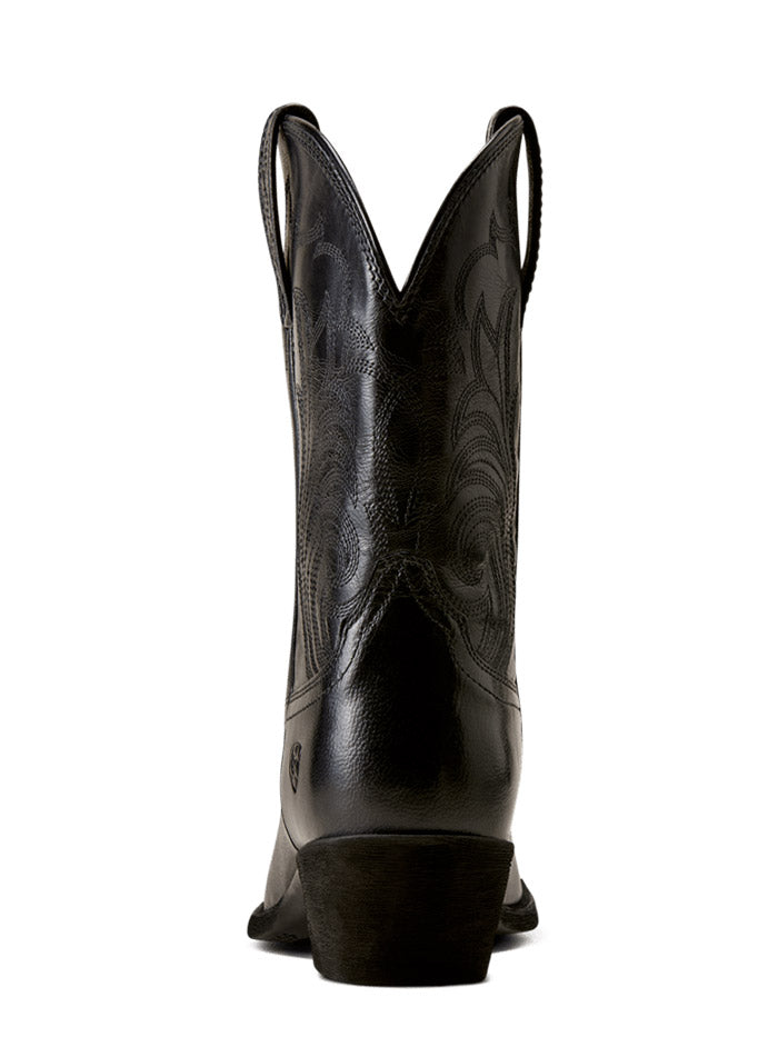 Ariat 10080380 Womens Heritage Noir R Toe Western Boot Dressy Black side / front view. If you need any assistance with this item or the purchase of this item please call us at five six one seven four eight eight eight zero one Monday through Saturday 10:00a.m EST to 8:00 p.m EST